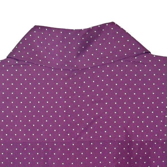 New THAKOON Silk Wrap Tie Shirt Dress Martin White Polka Dot Button Front Sz S - Picture 11 of 15